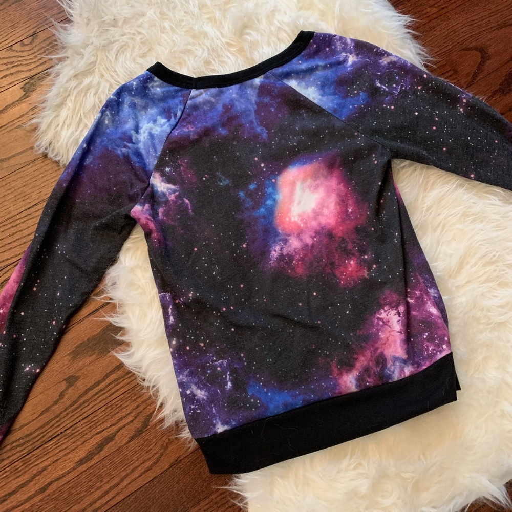 Purple Galaxy Pullover Sweater - Picture 6 of 7